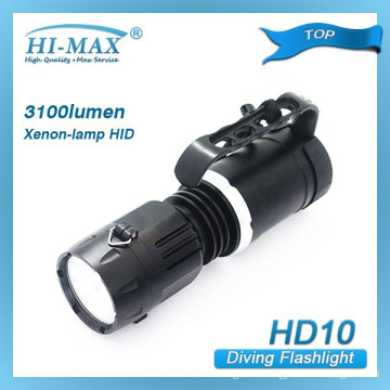 High quality high lumen IP68 CE/FCC/ROHS underwater diving hand held HID 3000 lumens flashlight